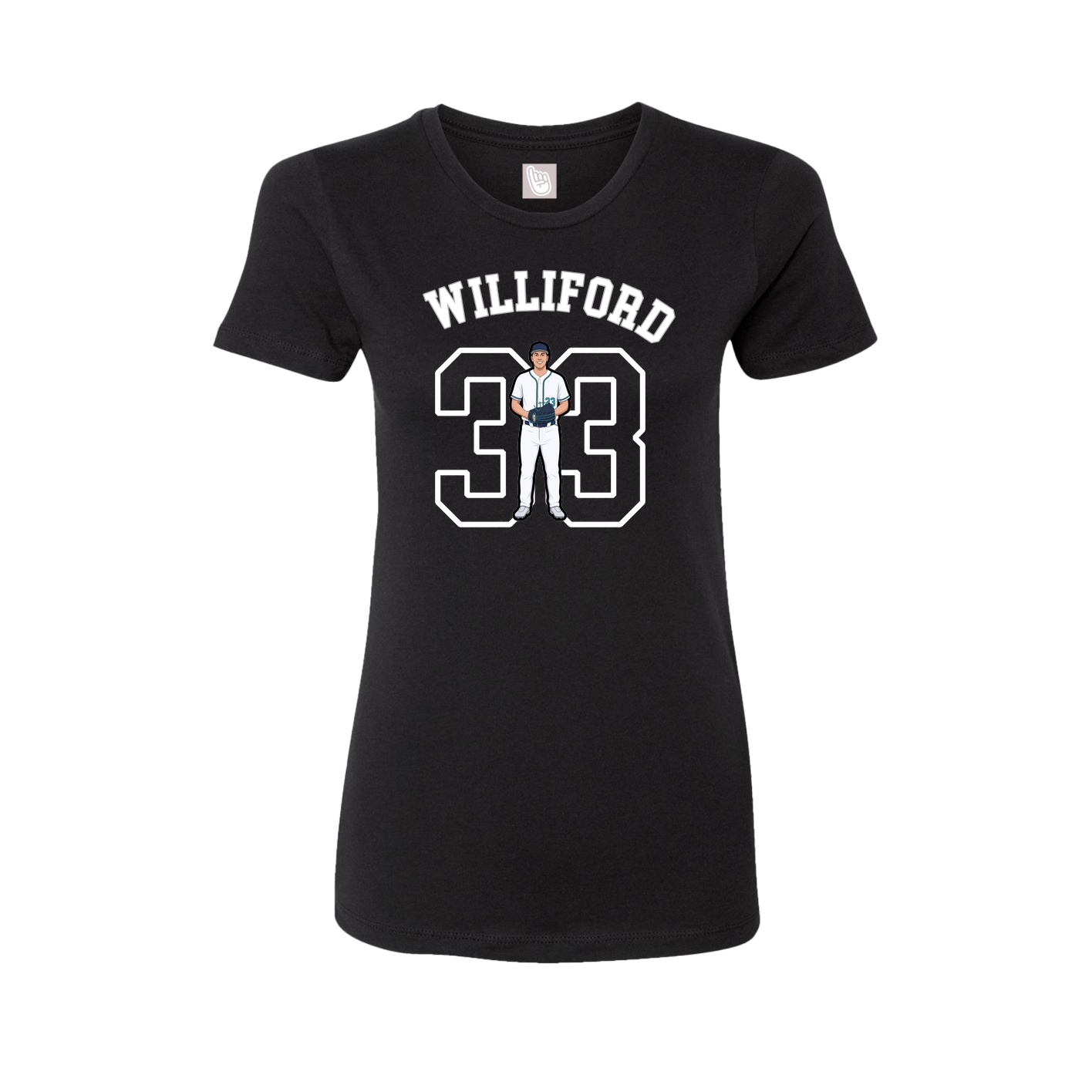 Fitted Women's Tee — Shirsey Arch in Black