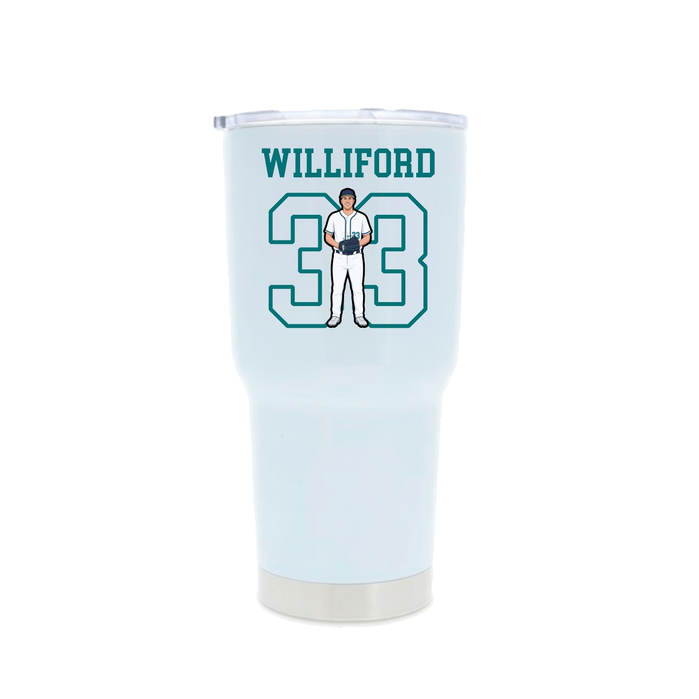 30oz Stainless Steel Tumbler — Shirsey in White