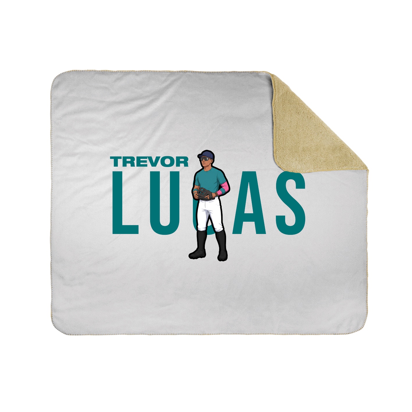 Throw Blanket — Player Name in White