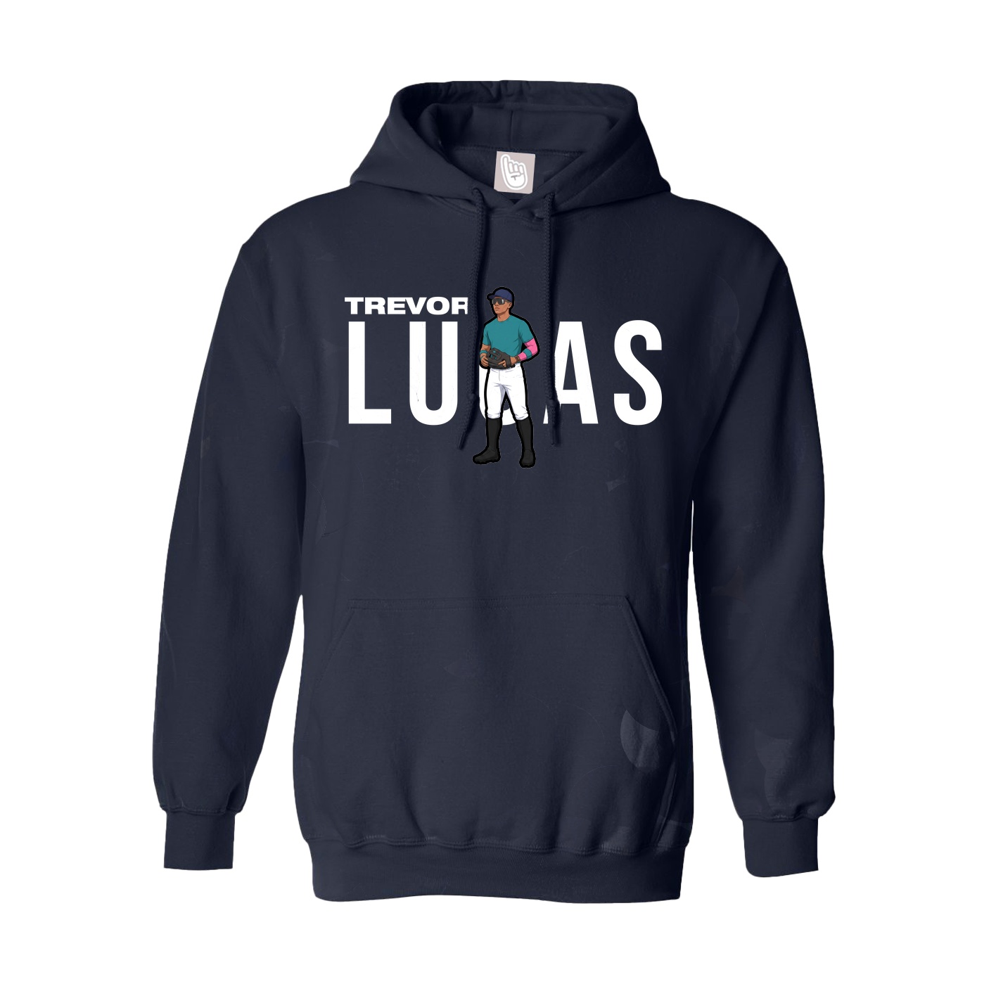 Youth Hoodie — Player Name in Navy