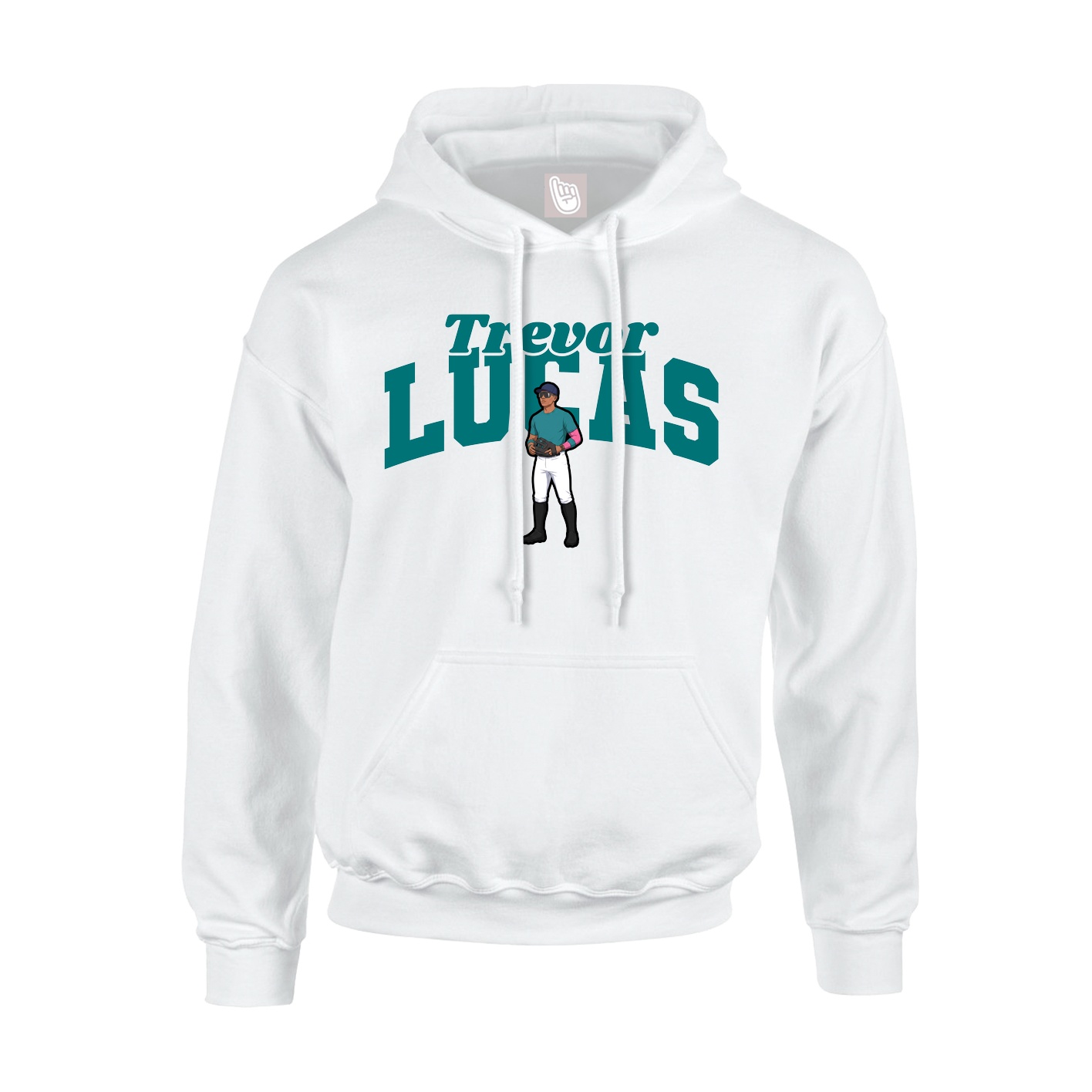 Hoodie — Signature Arch in White