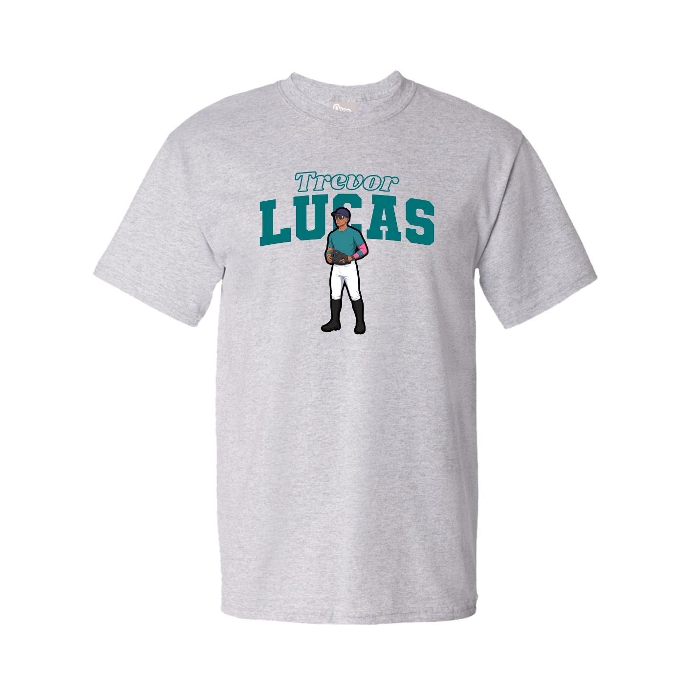 Youth Tee — Name Arch in Grey