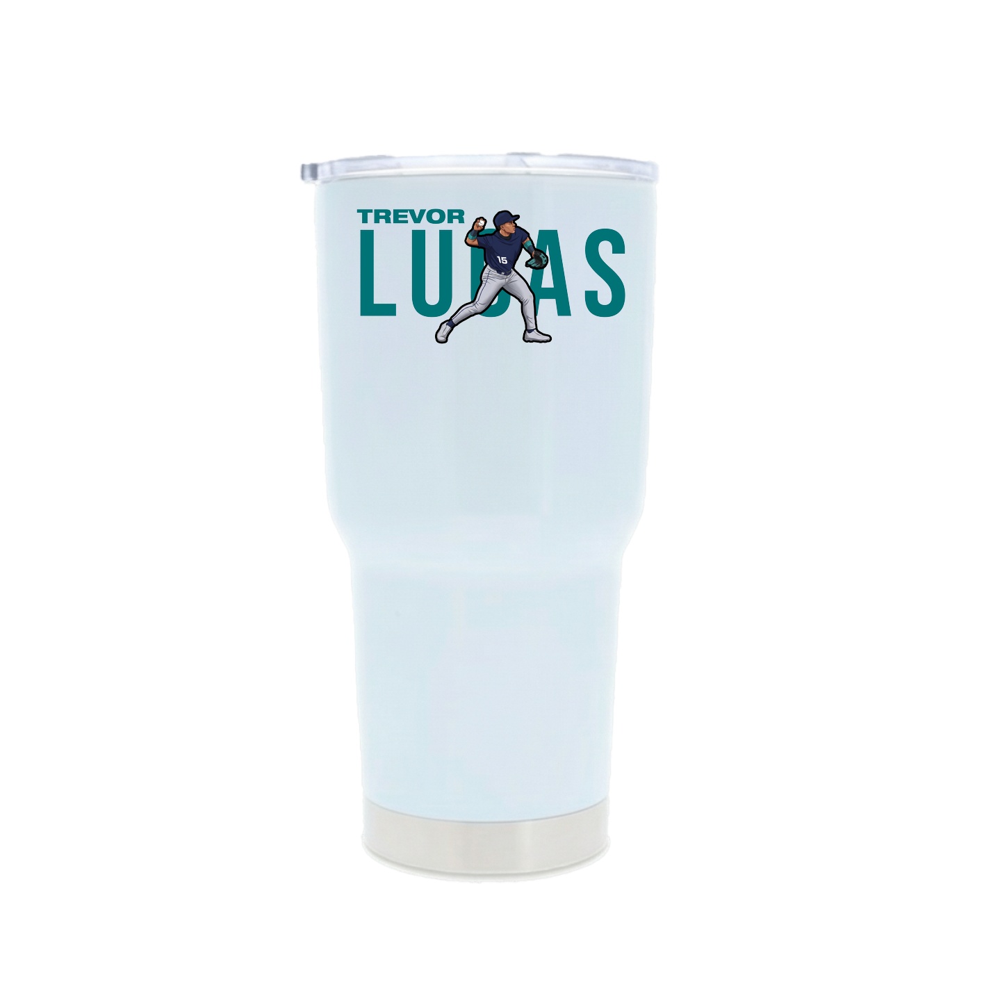 30oz Stainless Steel Tumbler — Player Name in White