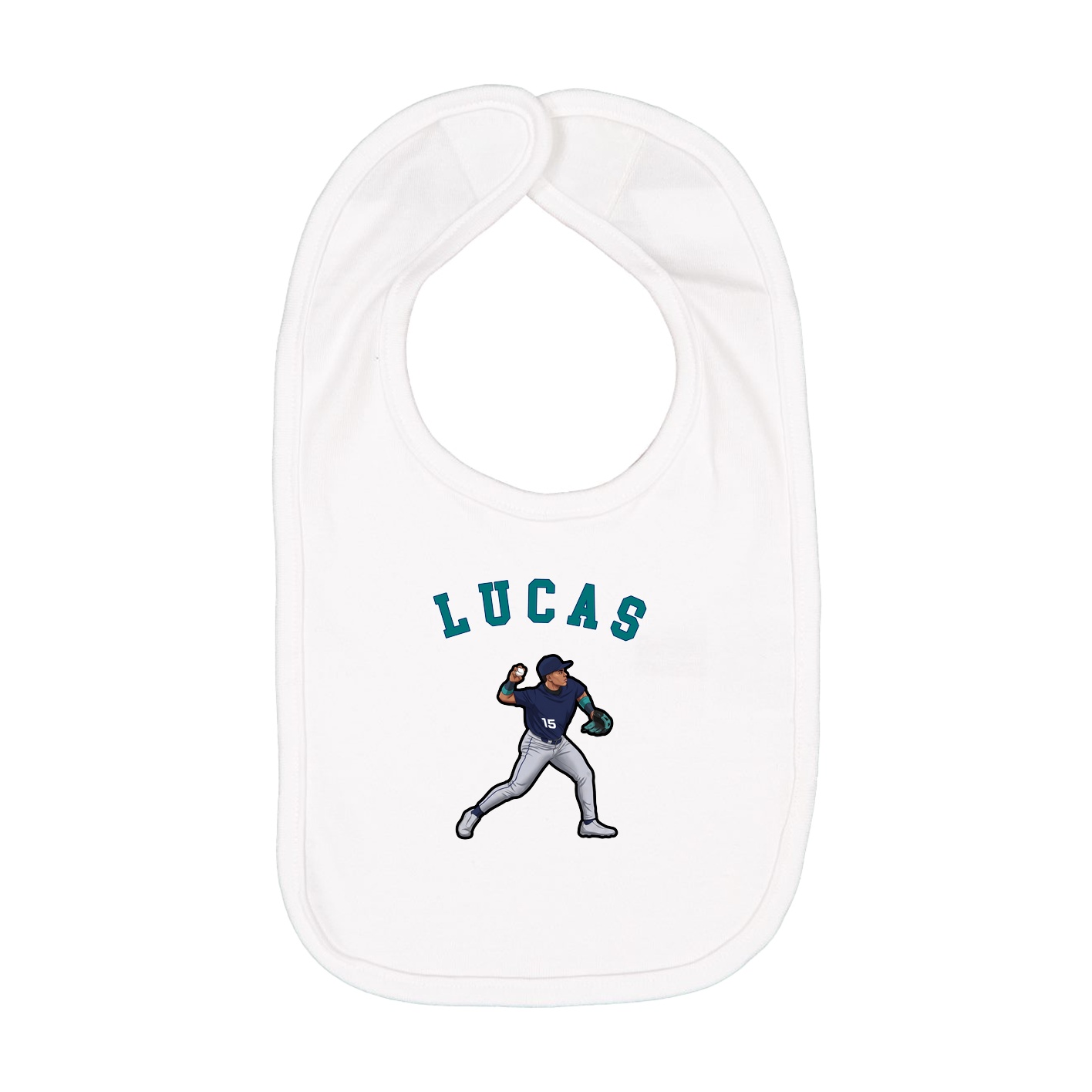 Infant Bib — Shirsey Arch in White