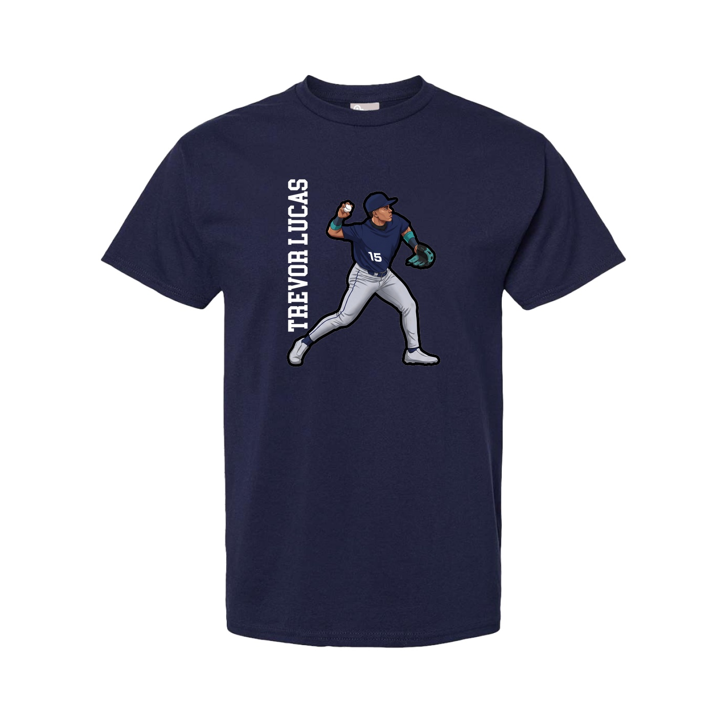 Tee — Name Vertical in Navy