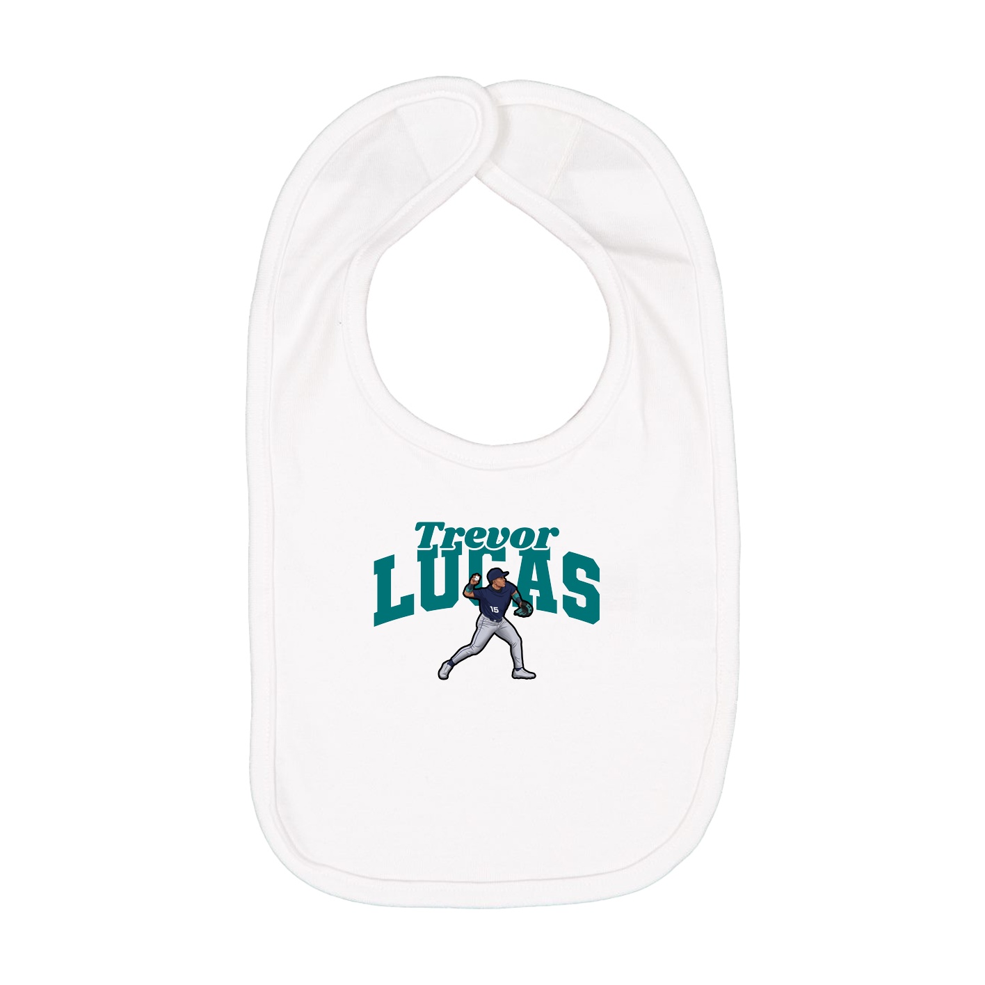 Infant Bib — Signature Arch in White