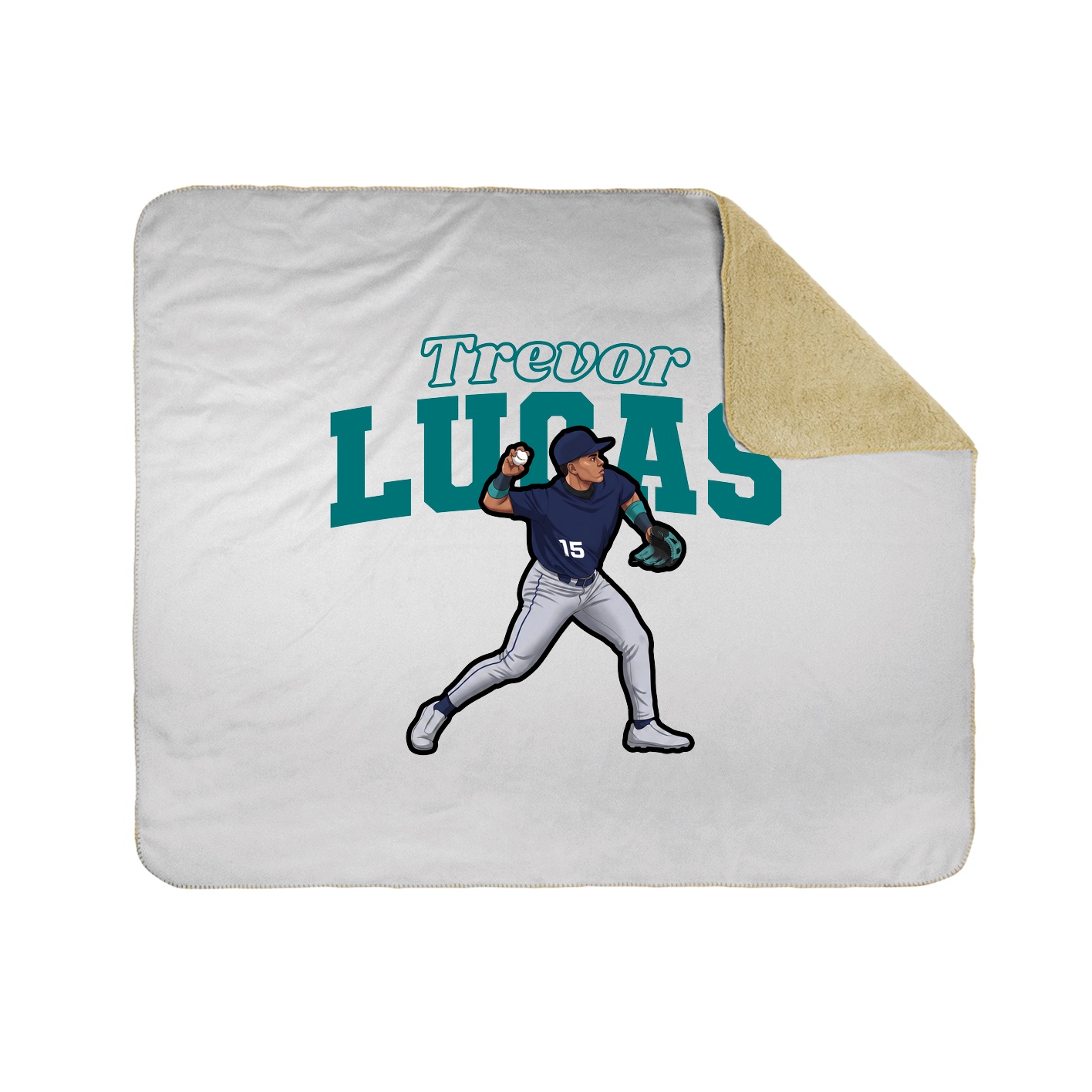 Throw Blanket — Name Arch in White