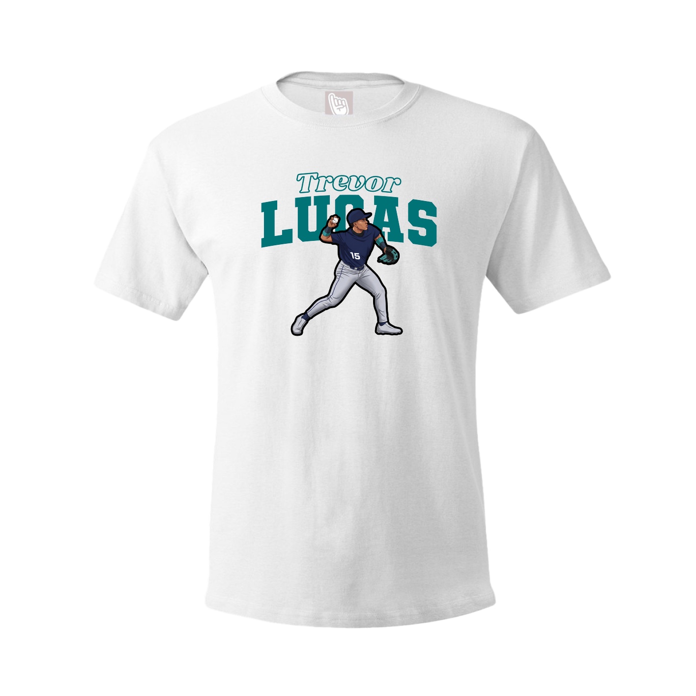 Youth Tee — Name Arch in White