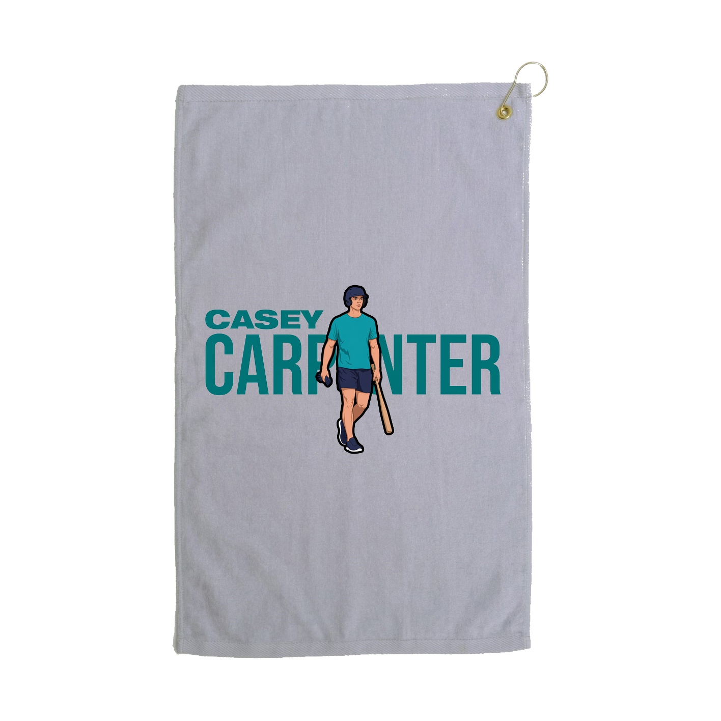 Golf Towel — Player Name in Grey