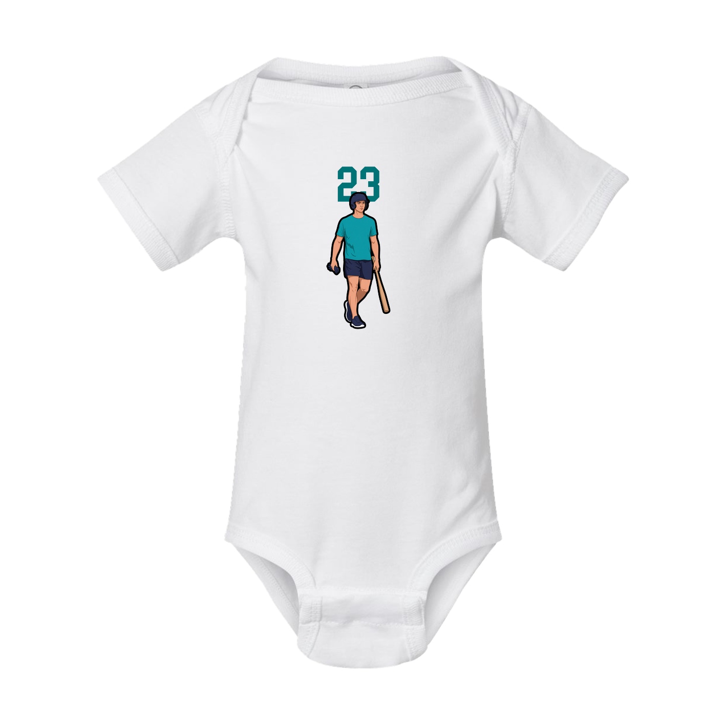 Baby Onesie — Number Top in White