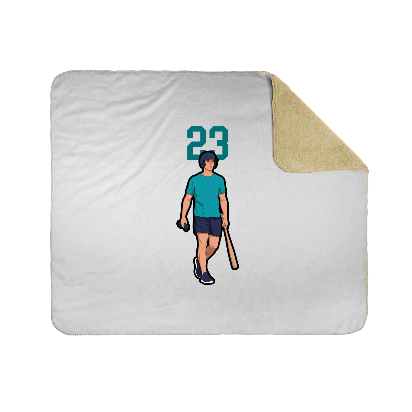 Throw Blanket — Number Top in White