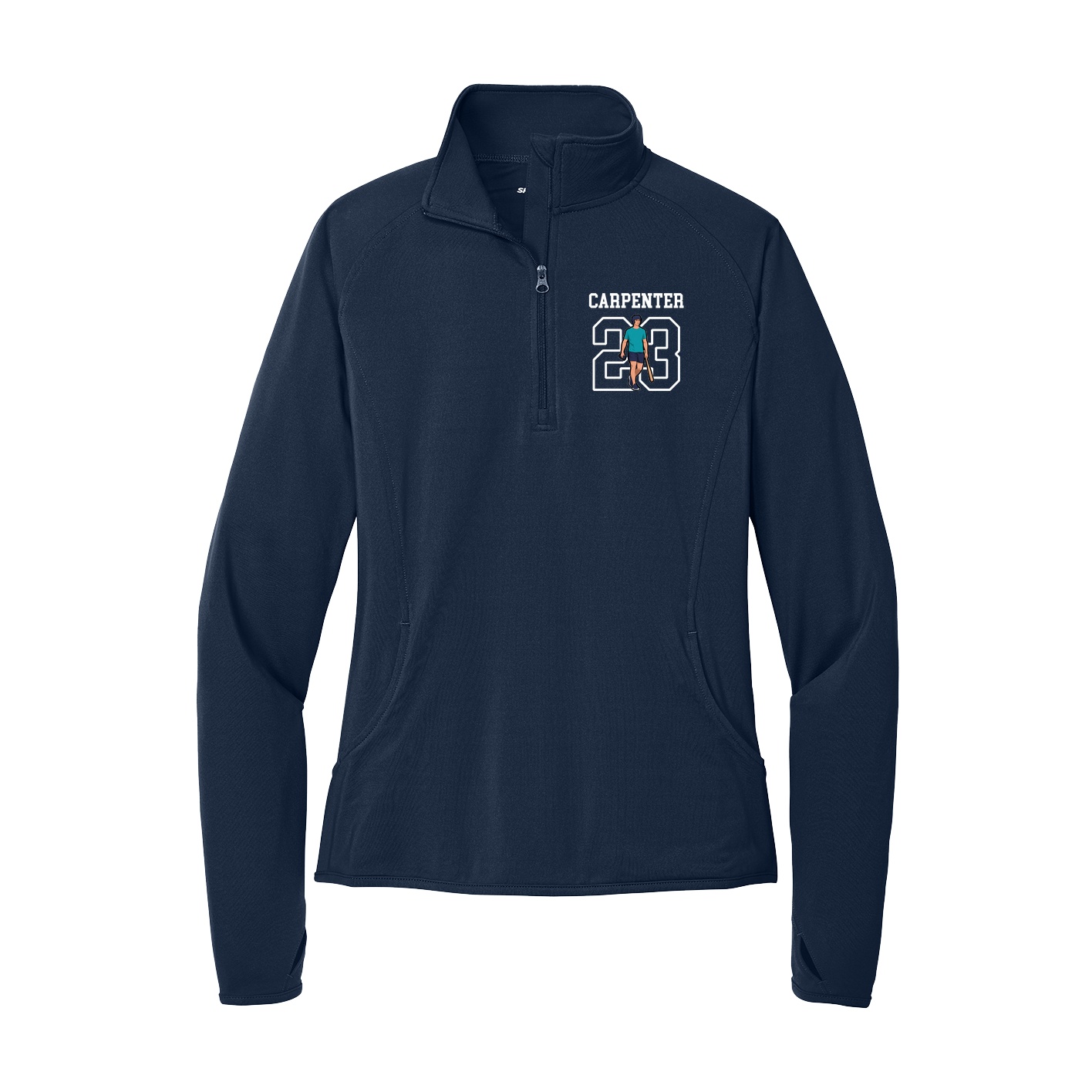 Women's Q-Zip Pullover — Shirsey in Navy