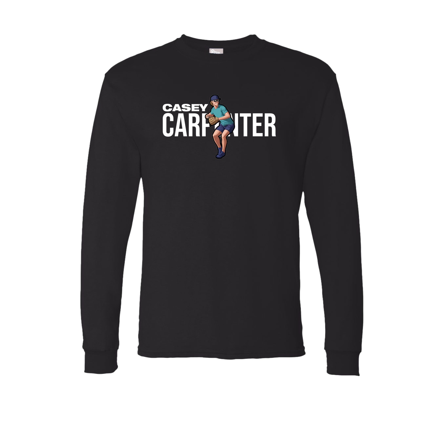 Long Sleeve Tee — Player Name in Black