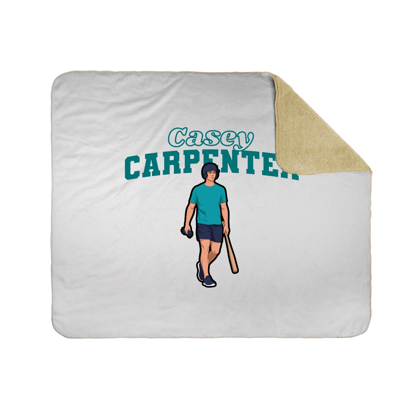 Throw Blanket — Name Arch in White