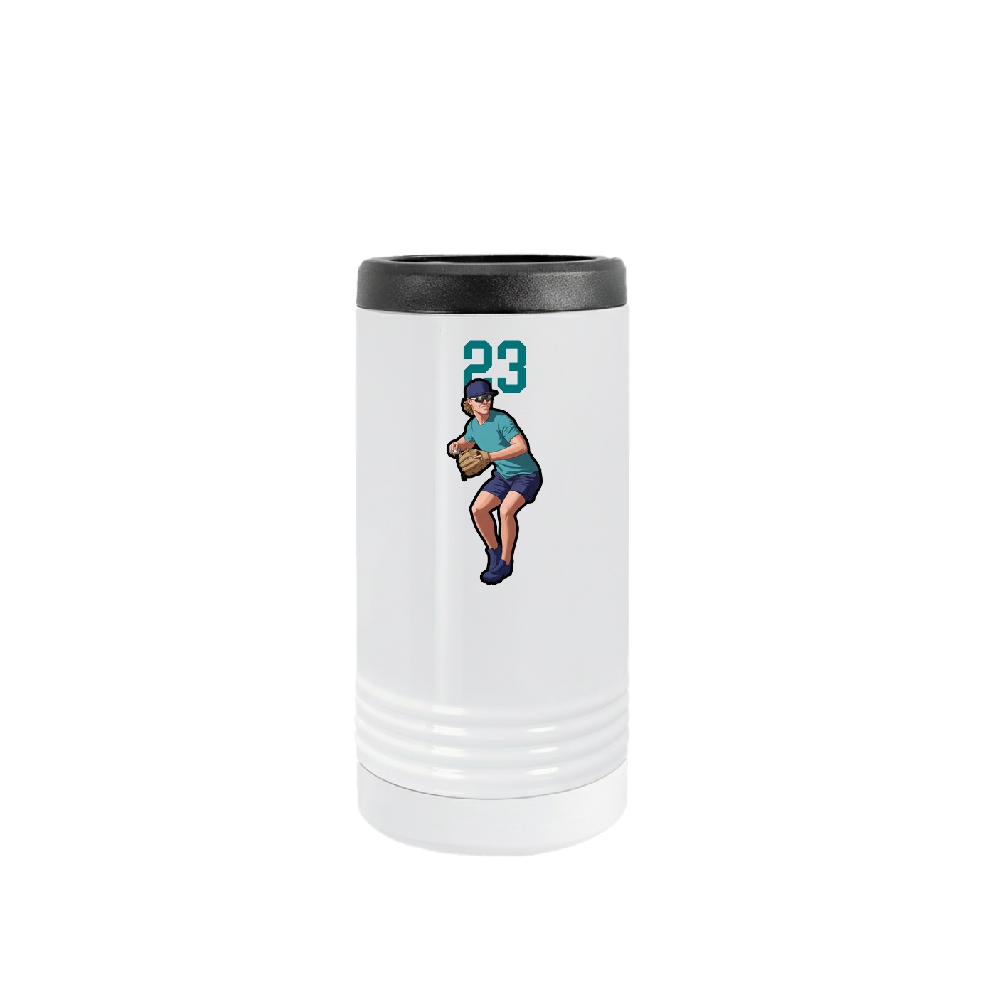 Slim Beverage Holder — Number Top in White