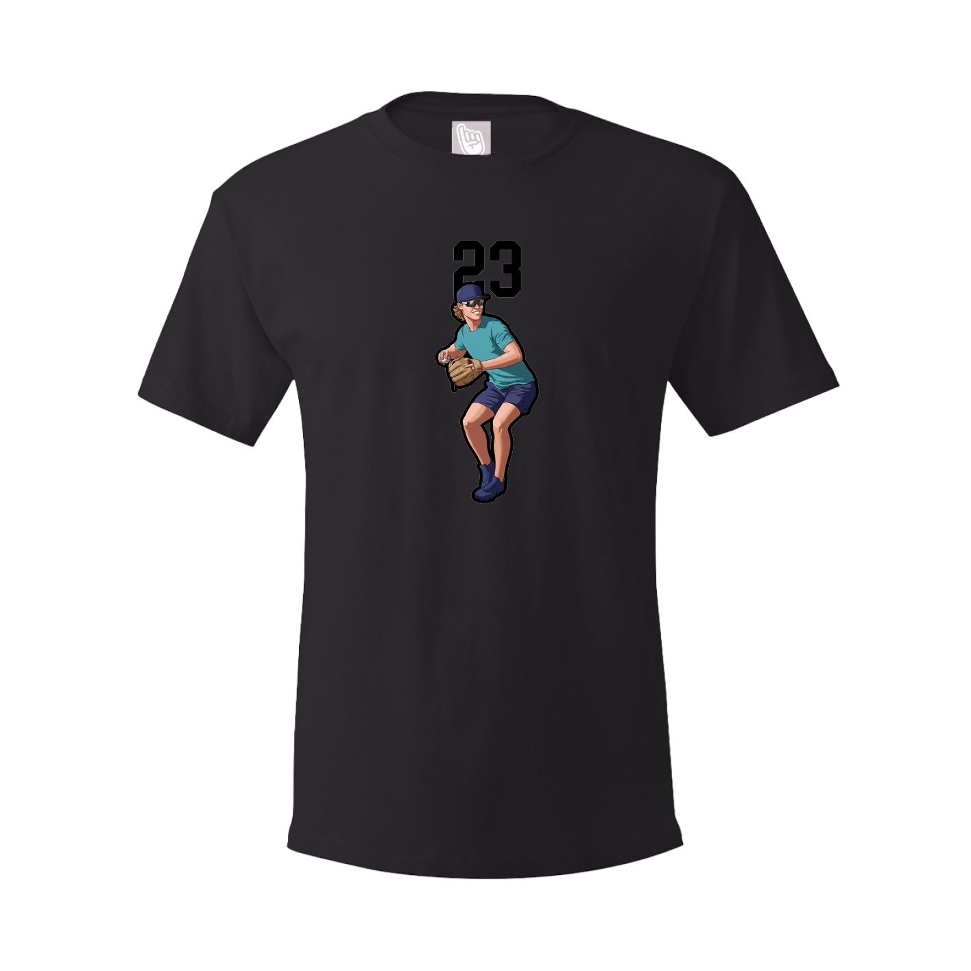 Youth Tee — Number Top in Black