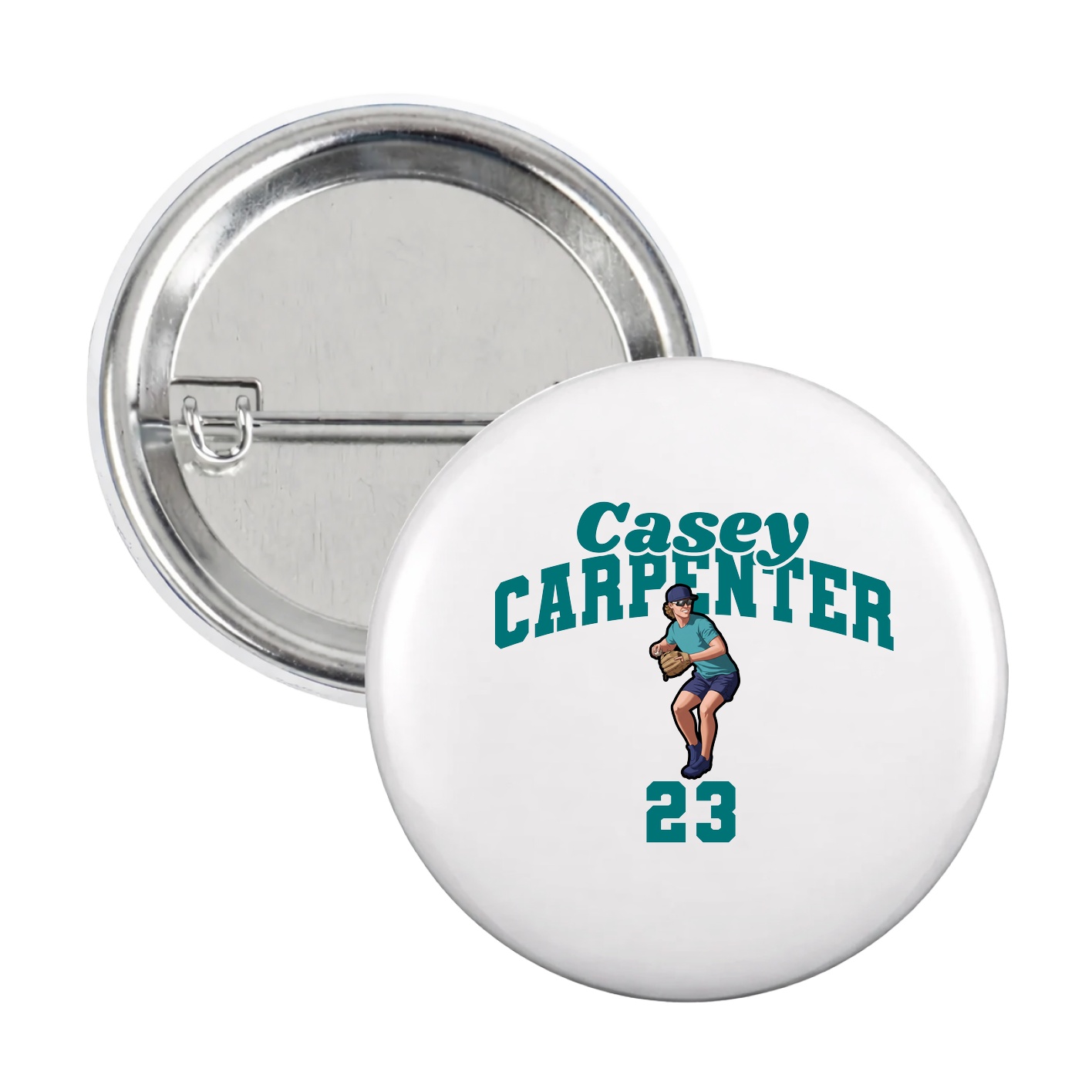 Game Day Button — Signature Arch in White