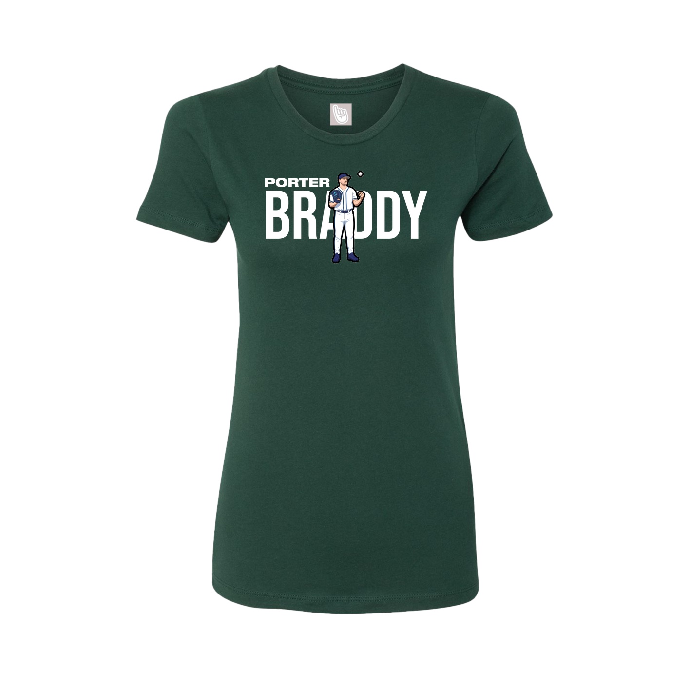 Fitted Women's Tee — Player Name in Green