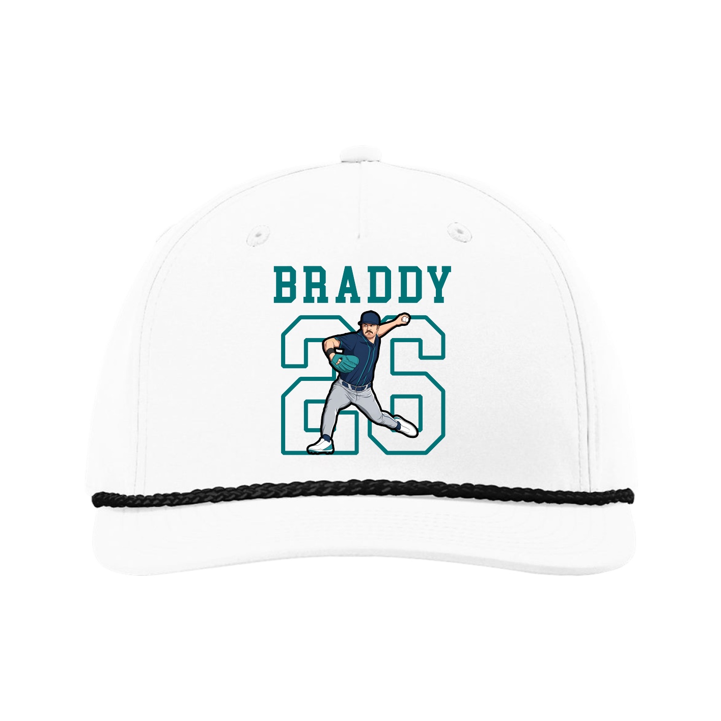 Five-Panel Classic Rope Cap — Shirsey in White