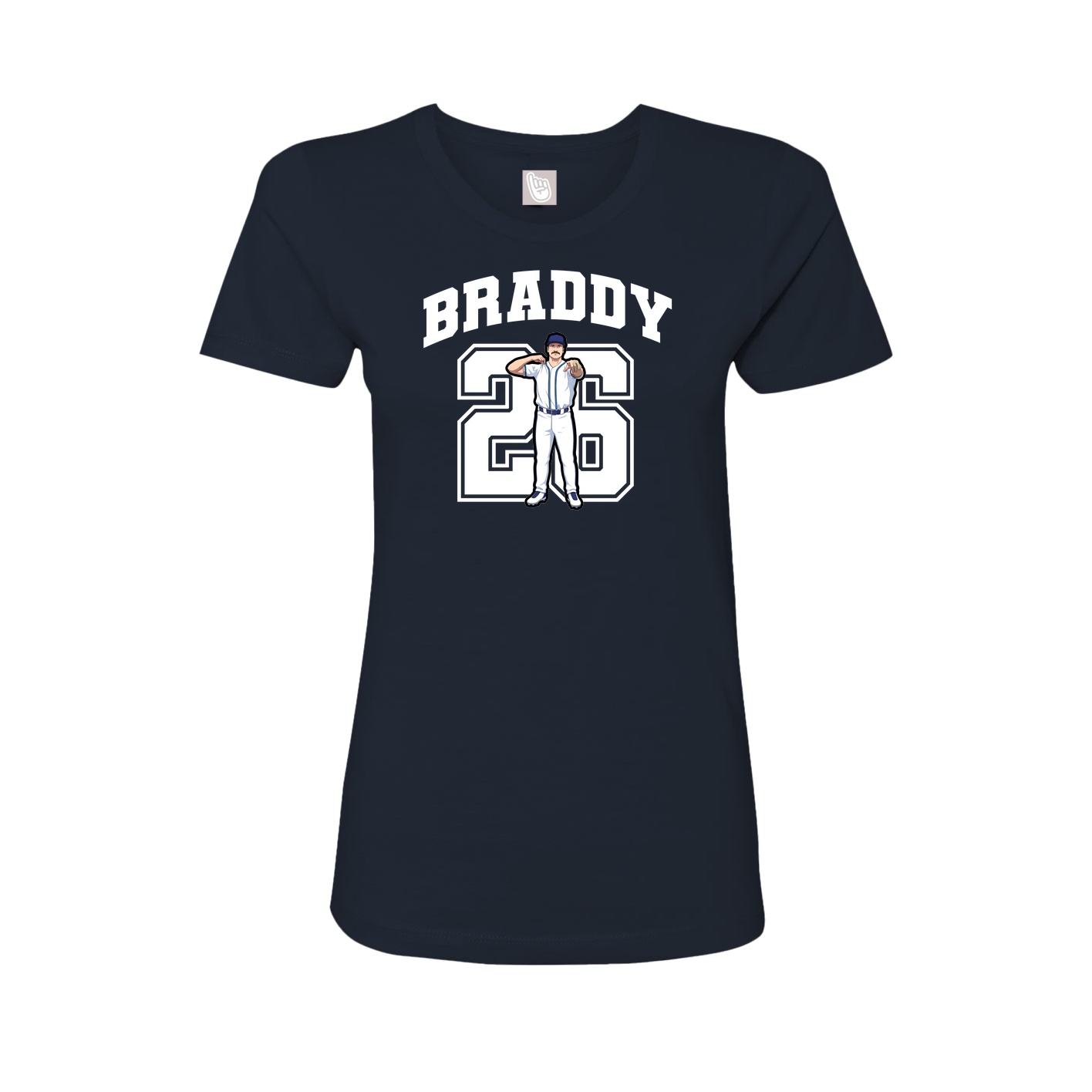 Fitted Women's Tee — Number in Navy