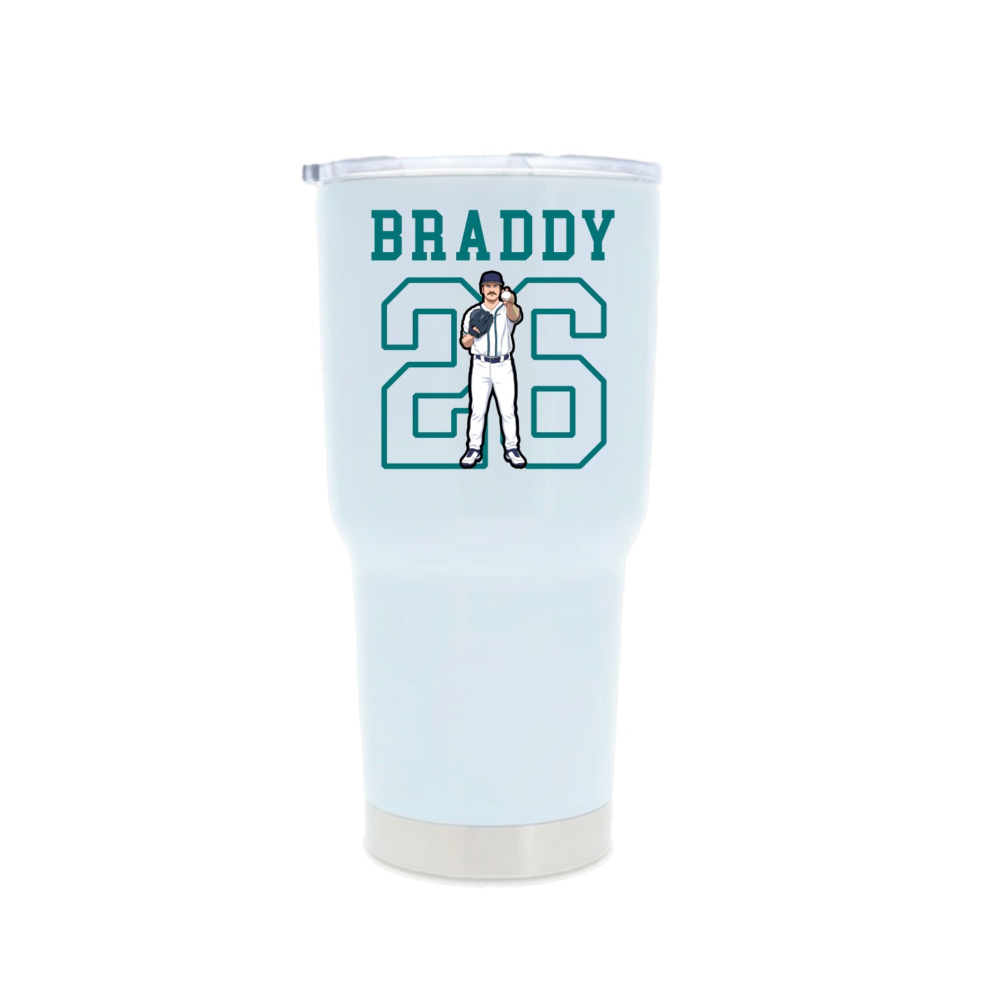 30oz Stainless Steel Tumbler — Shirsey in White