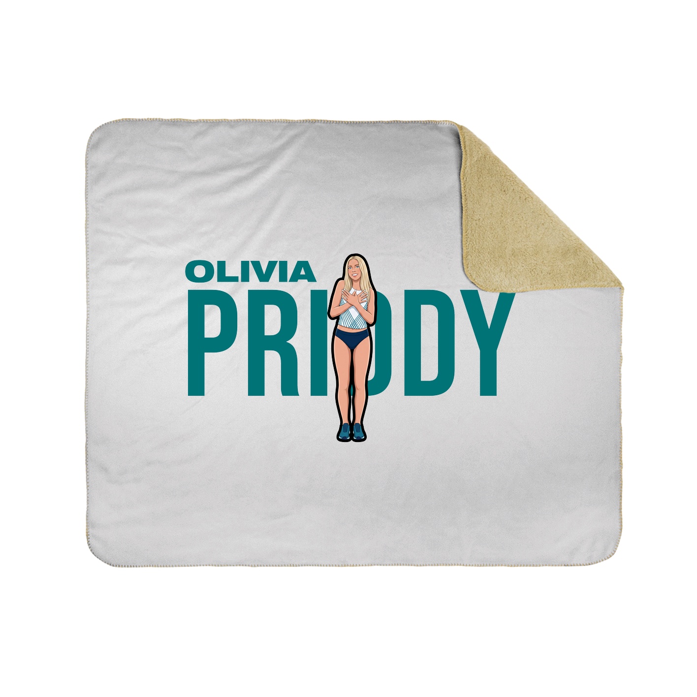 Throw Blanket — Player Name in White