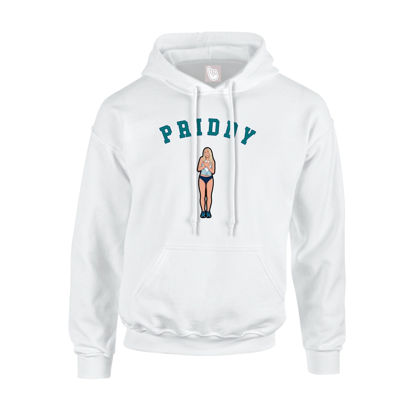 Youth Hoodie — Shirsey Arch in White
