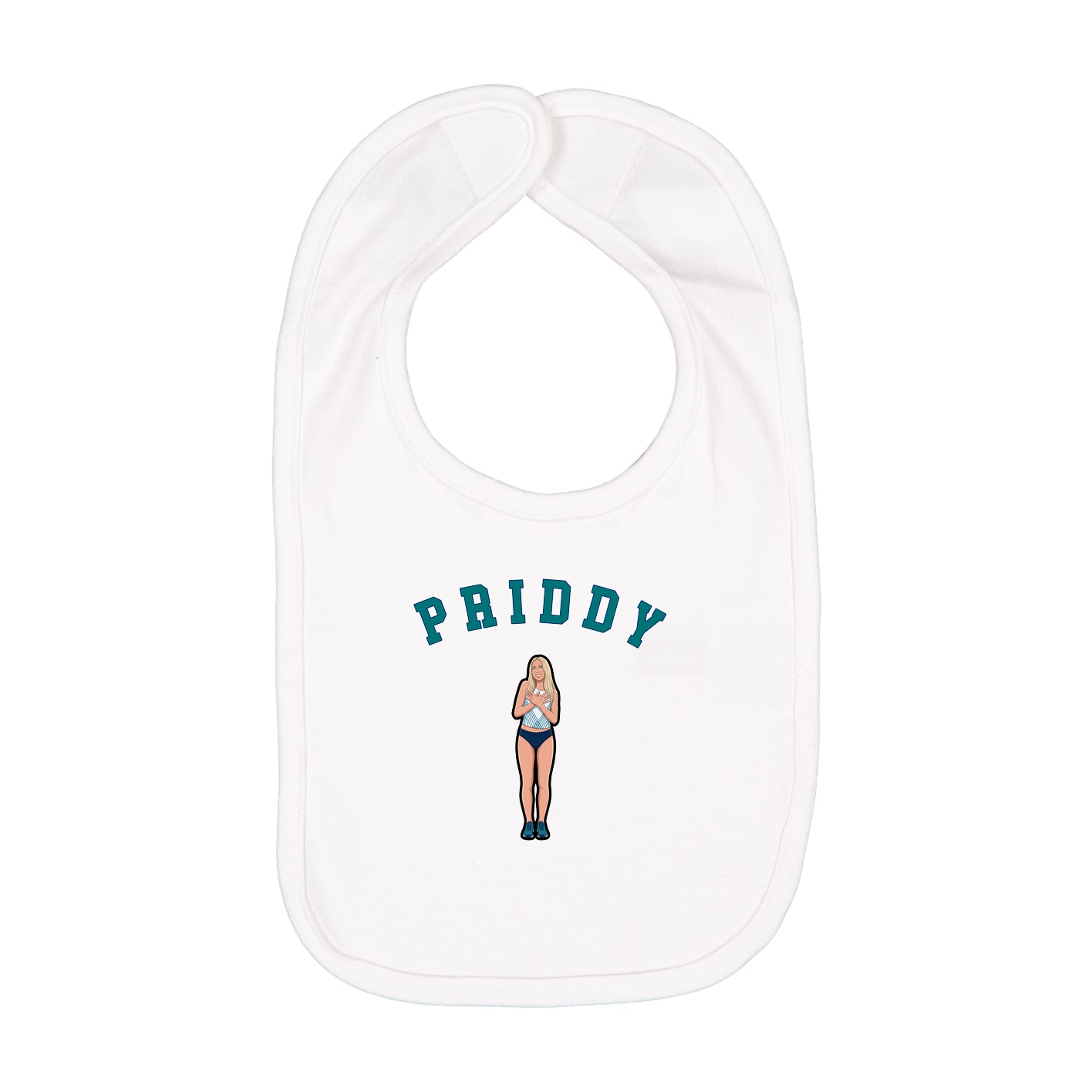 Infant Bib — Shirsey Arch in White