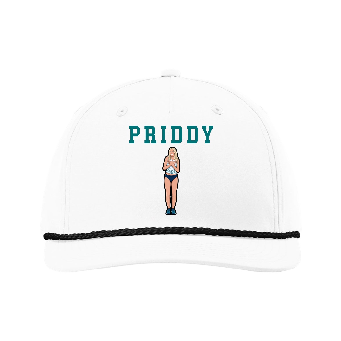 Five-Panel Classic Rope Cap — Shirsey in White