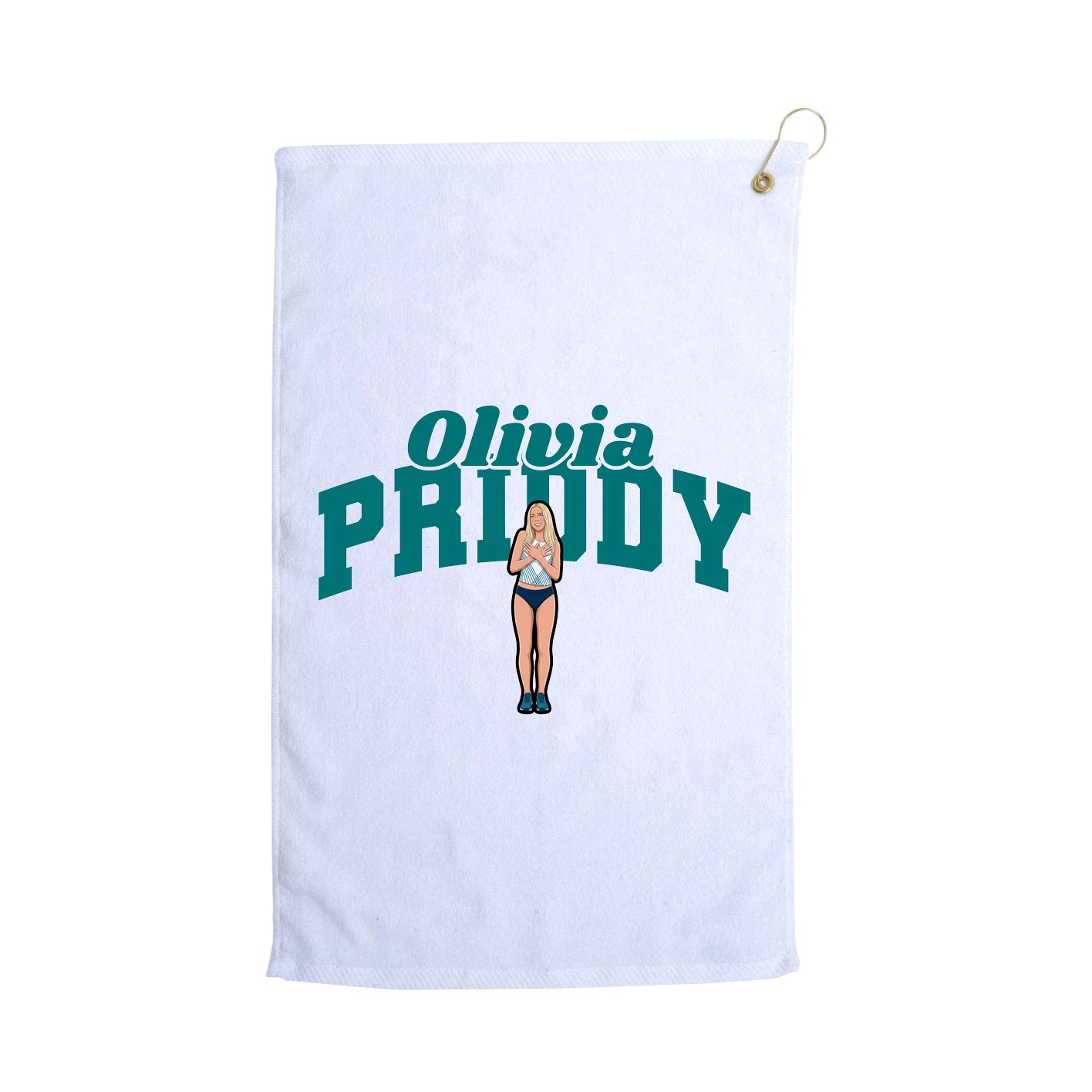Golf Towel — Signature Arch in White