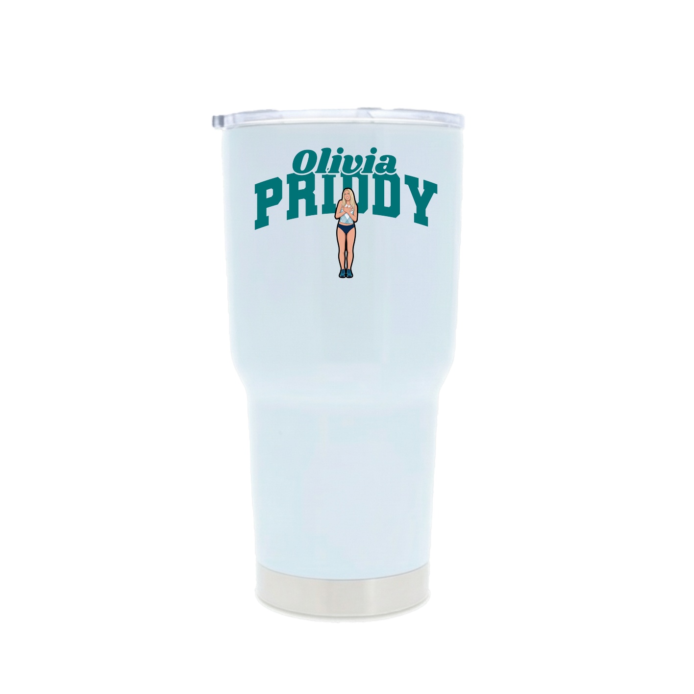 30oz Stainless Steel Tumbler — Signature Arch in White