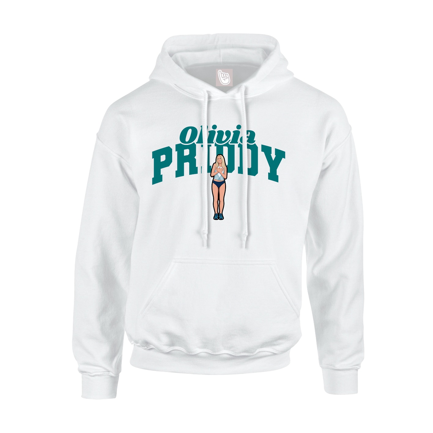 Youth Hoodie — Signature Arch in White