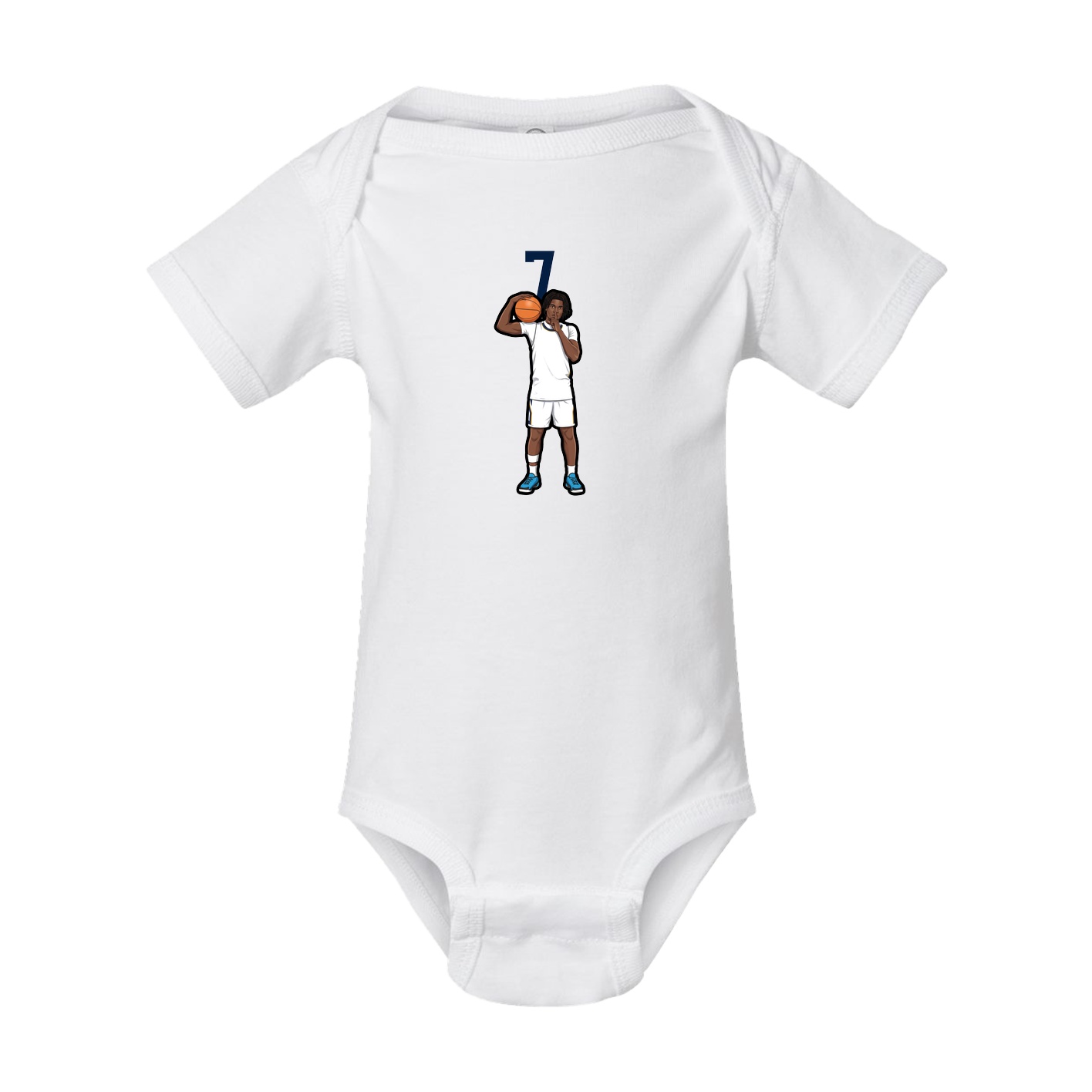Baby Onesie — Number Top in White