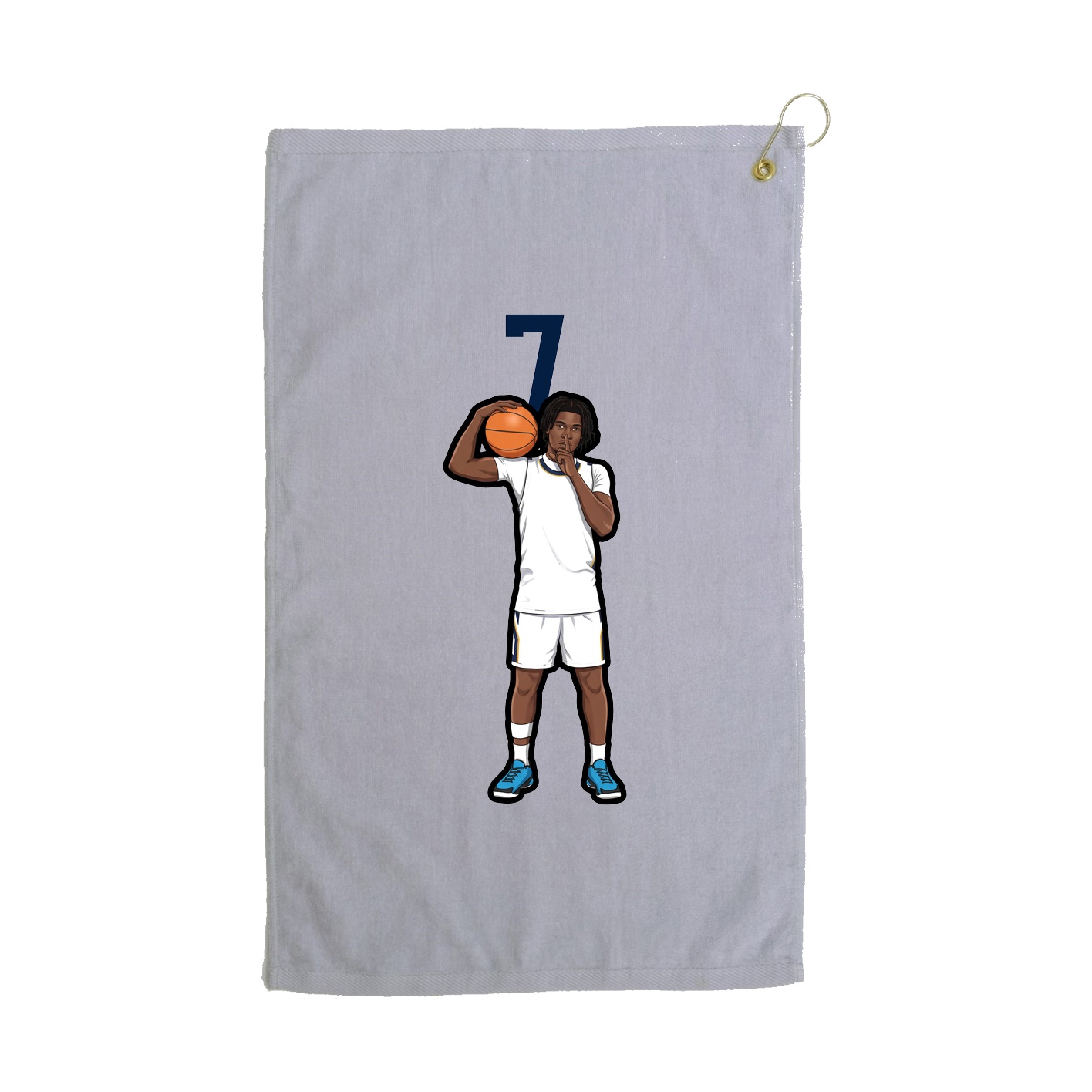 Golf Towel — Number Top in Grey