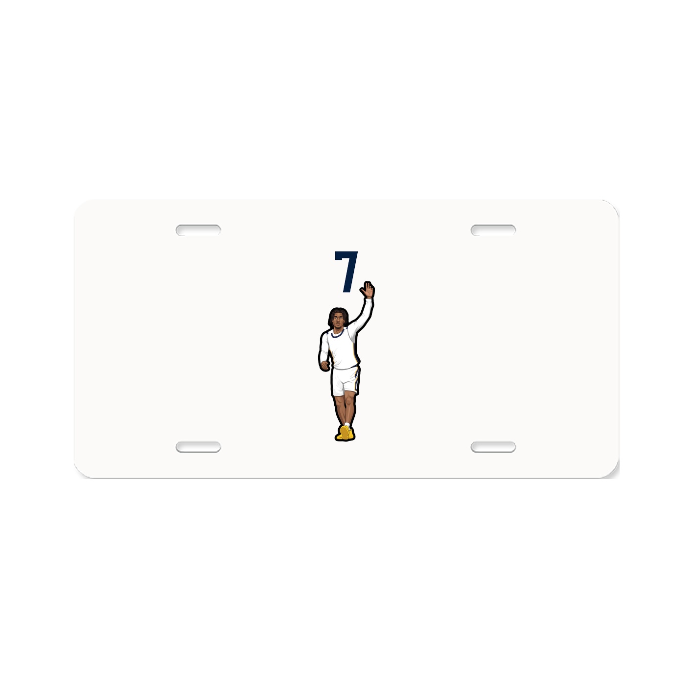 License Plate — Number Top in Classic