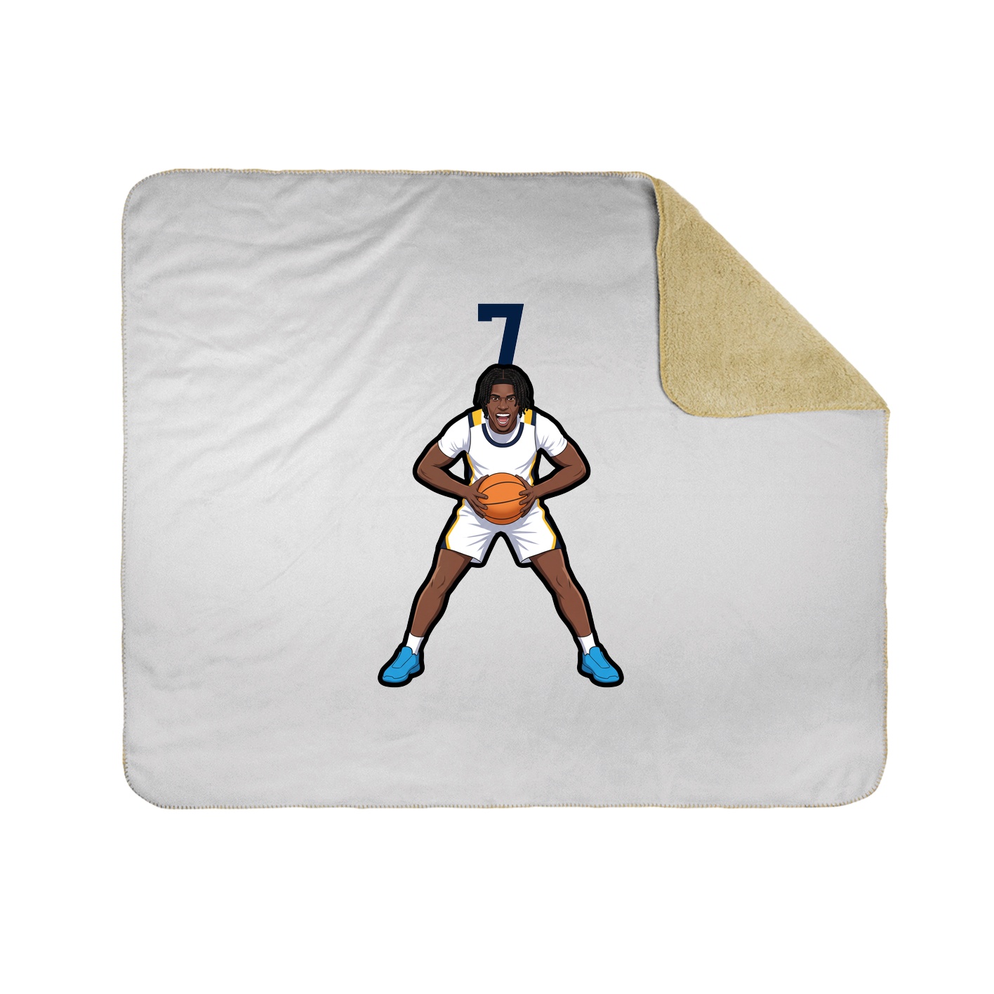 Throw Blanket — Number Top in White