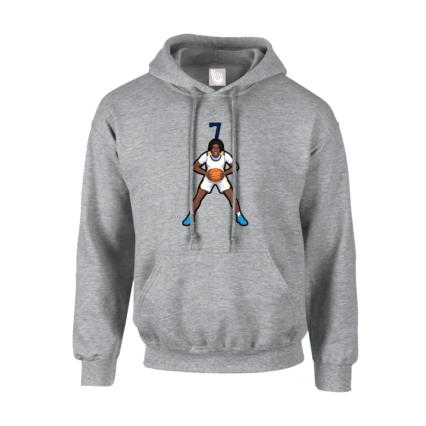Youth Hoodie — Number Top in Grey