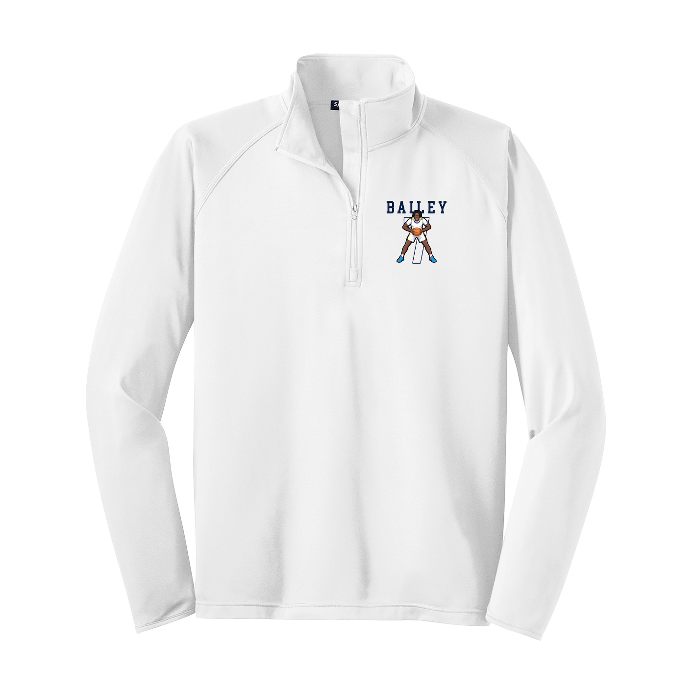 Q-Zip Pullover — Shirsey in White