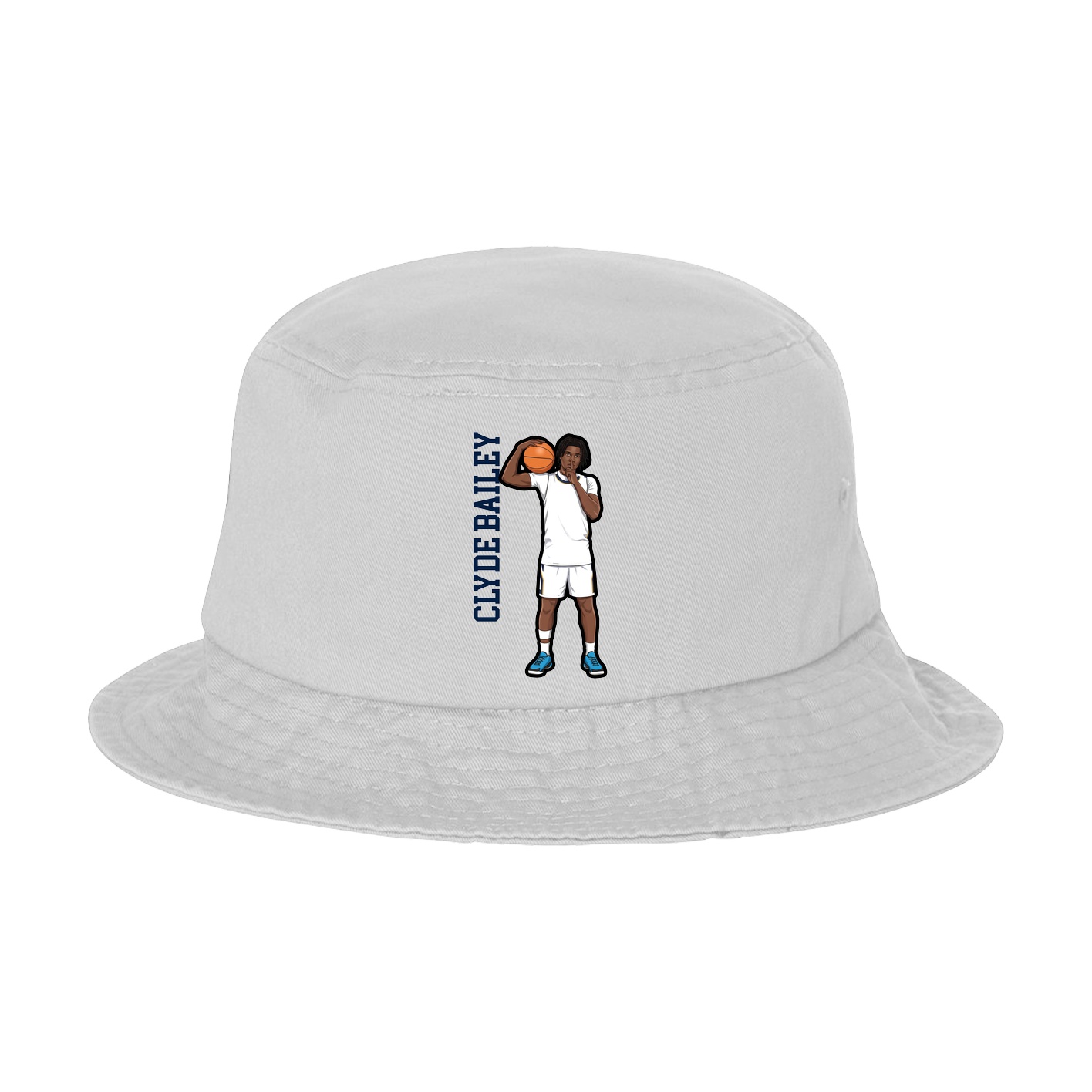 Bucket Cap — Name Vertical in White