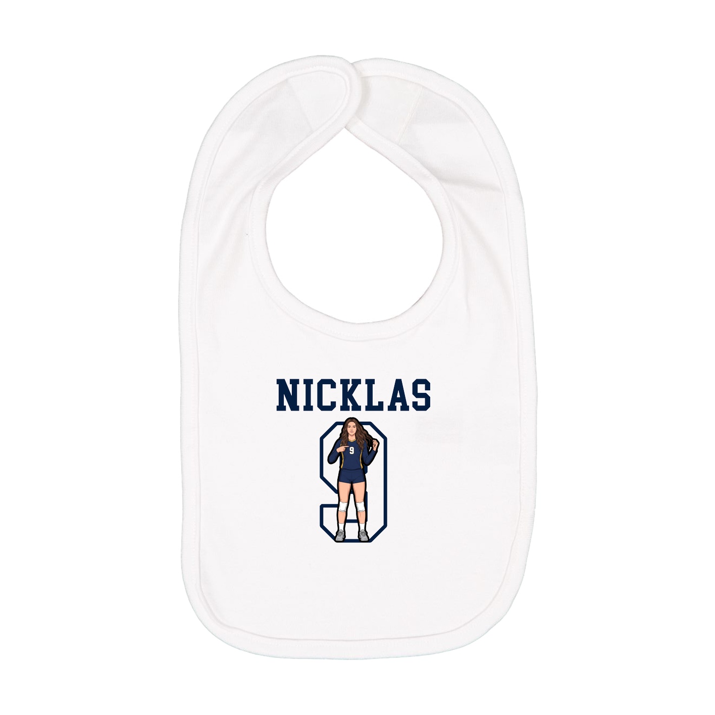 Infant Bib — Shirsey in White