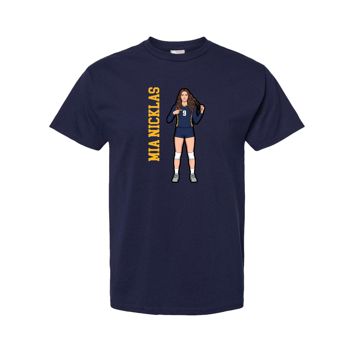 Tee — Name Vertical in Navy