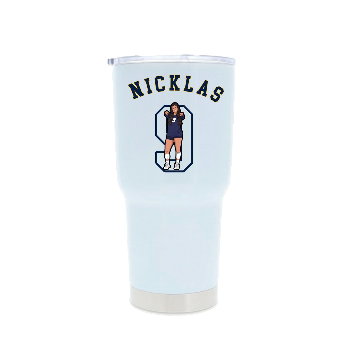 30oz Stainless Steel Tumbler — Shirsey Arch in White