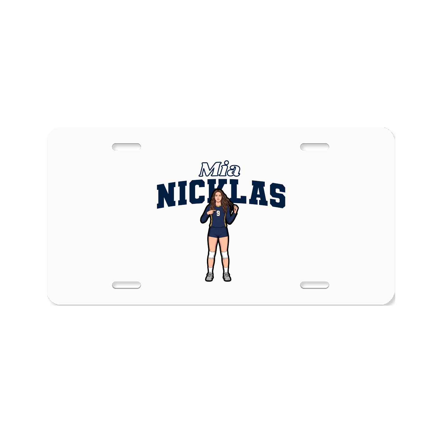 License Plate — Name Arch in Classic