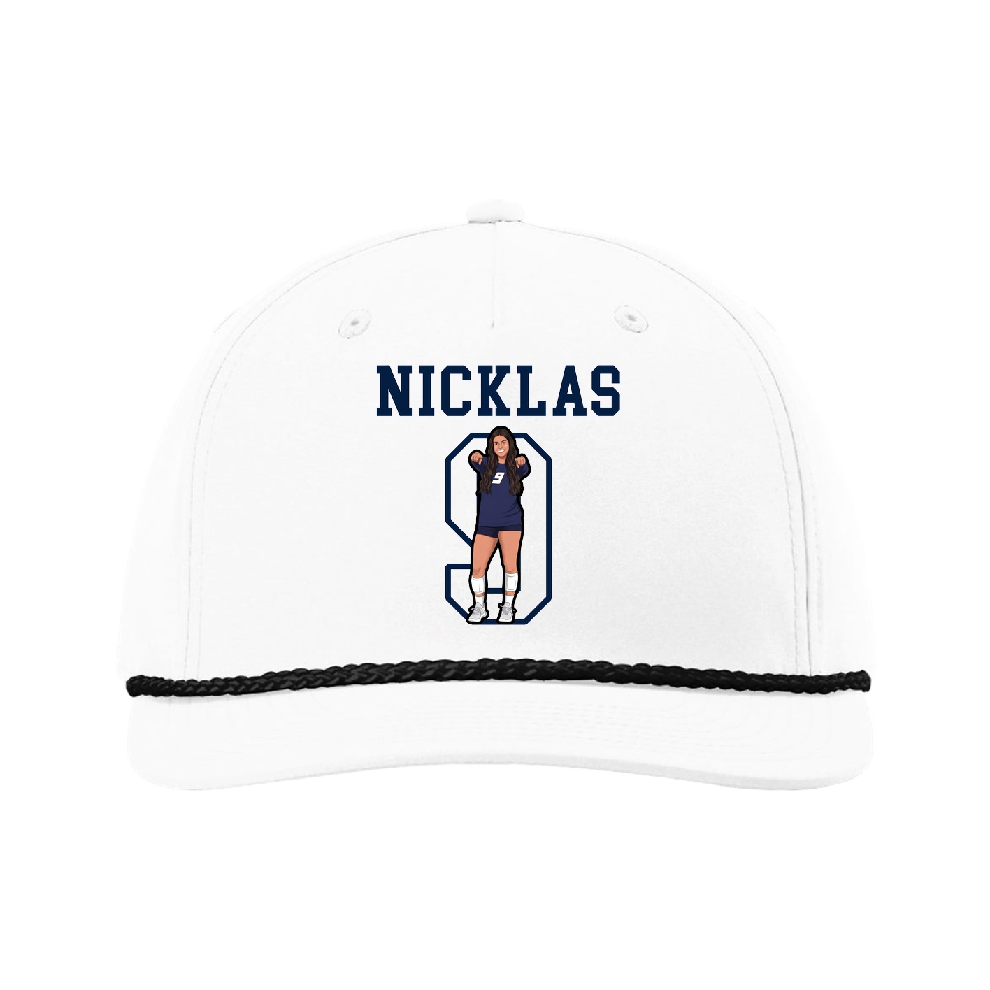 Five-Panel Classic Rope Cap — Shirsey in White