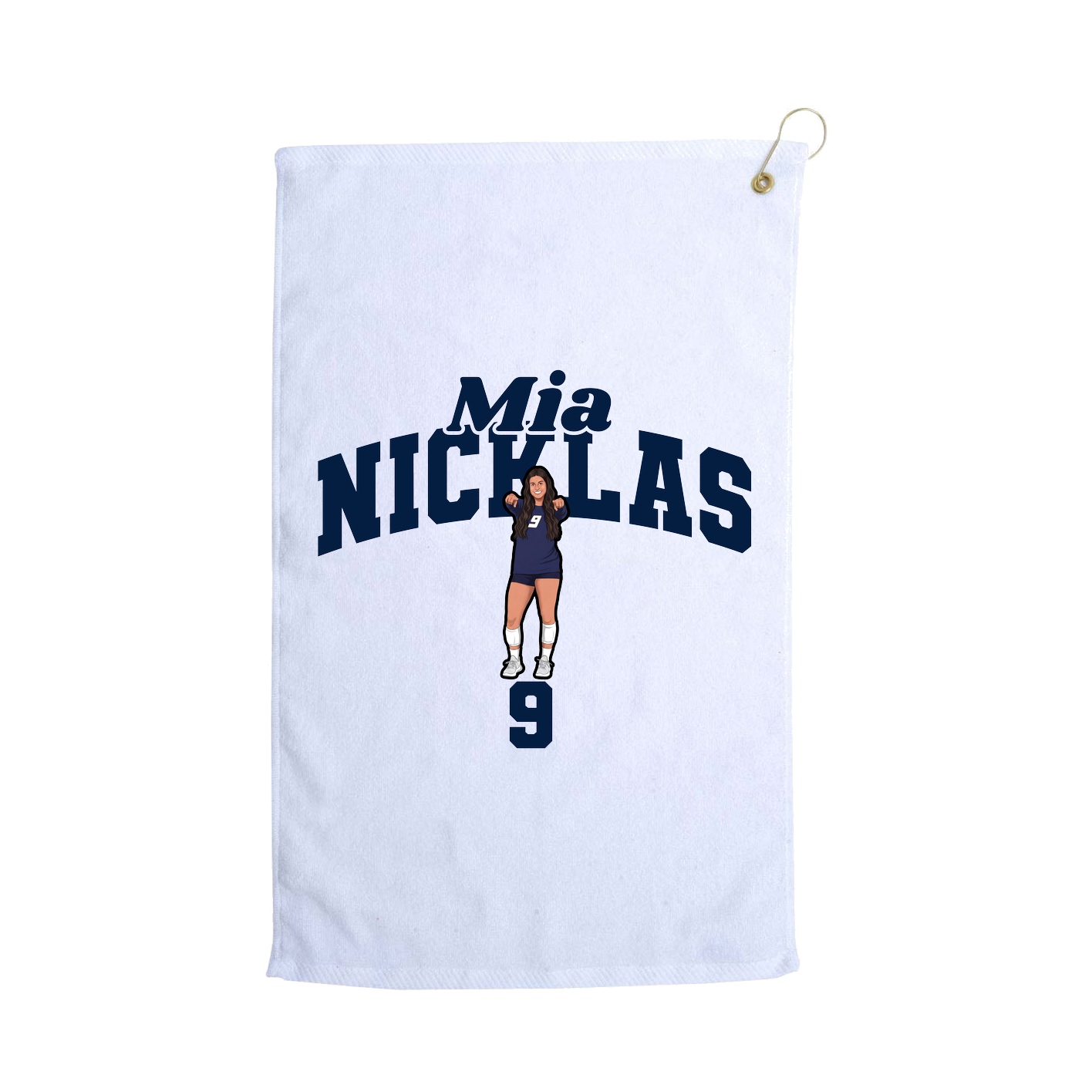 Golf Towel — Signature Arch in White