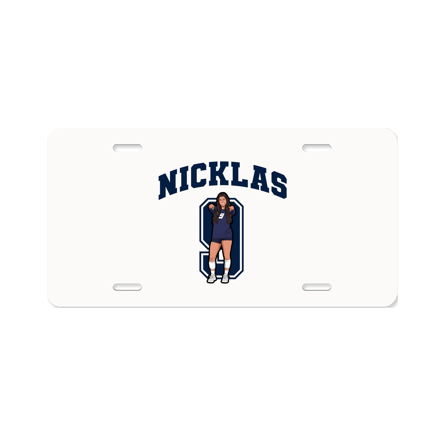 License Plate — Number in Classic