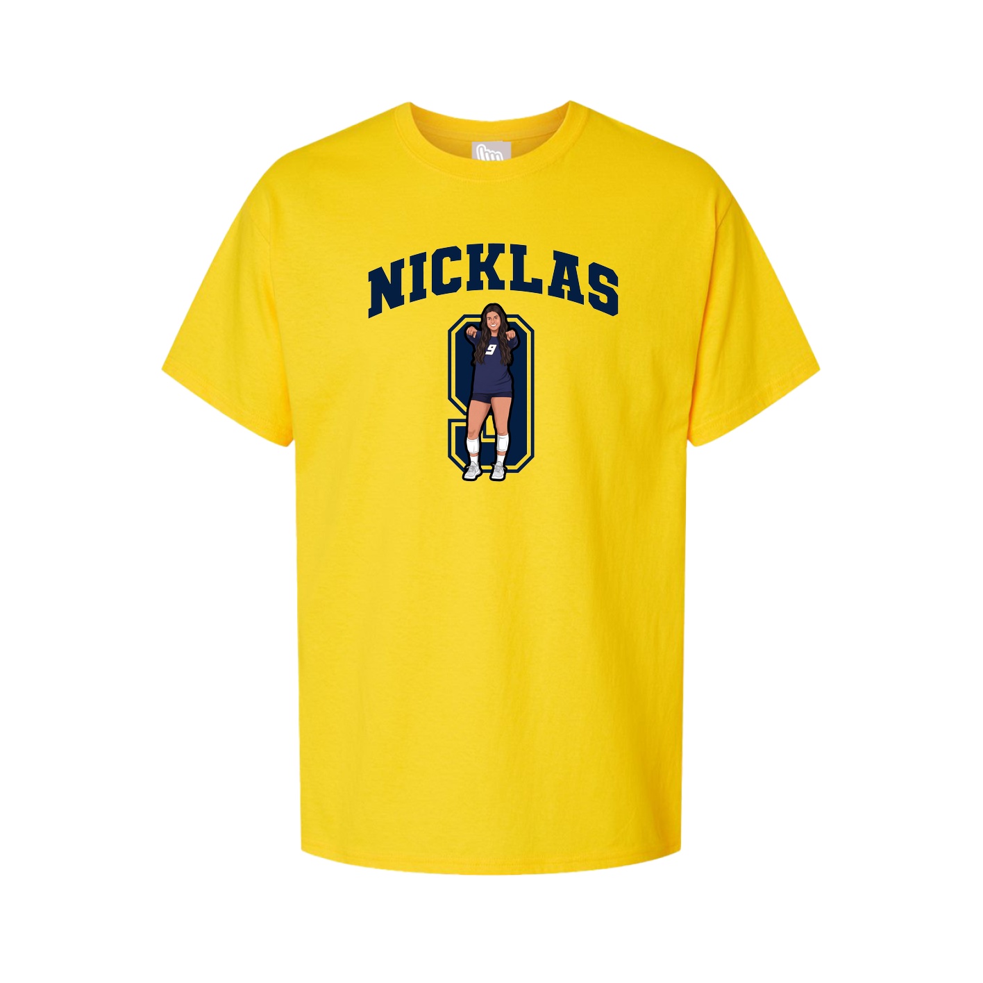 Youth Tee — Number in Gold