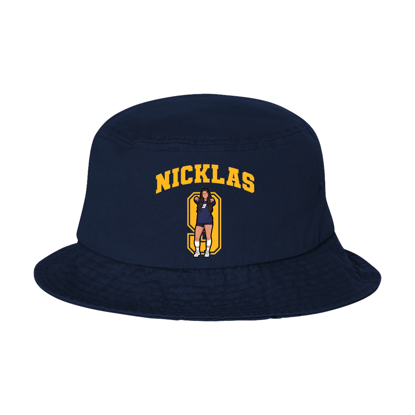 Bucket Cap — Number in Navy