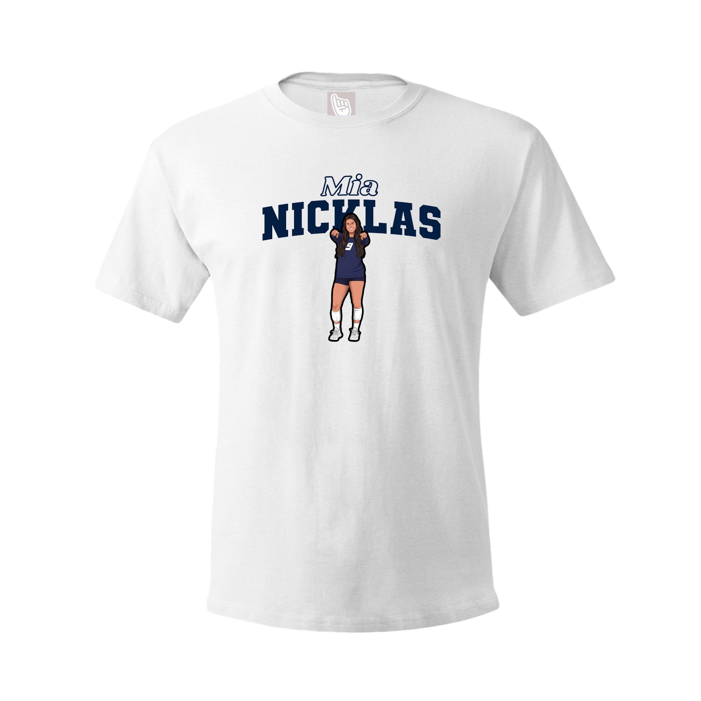 Youth Tee — Name Arch in White