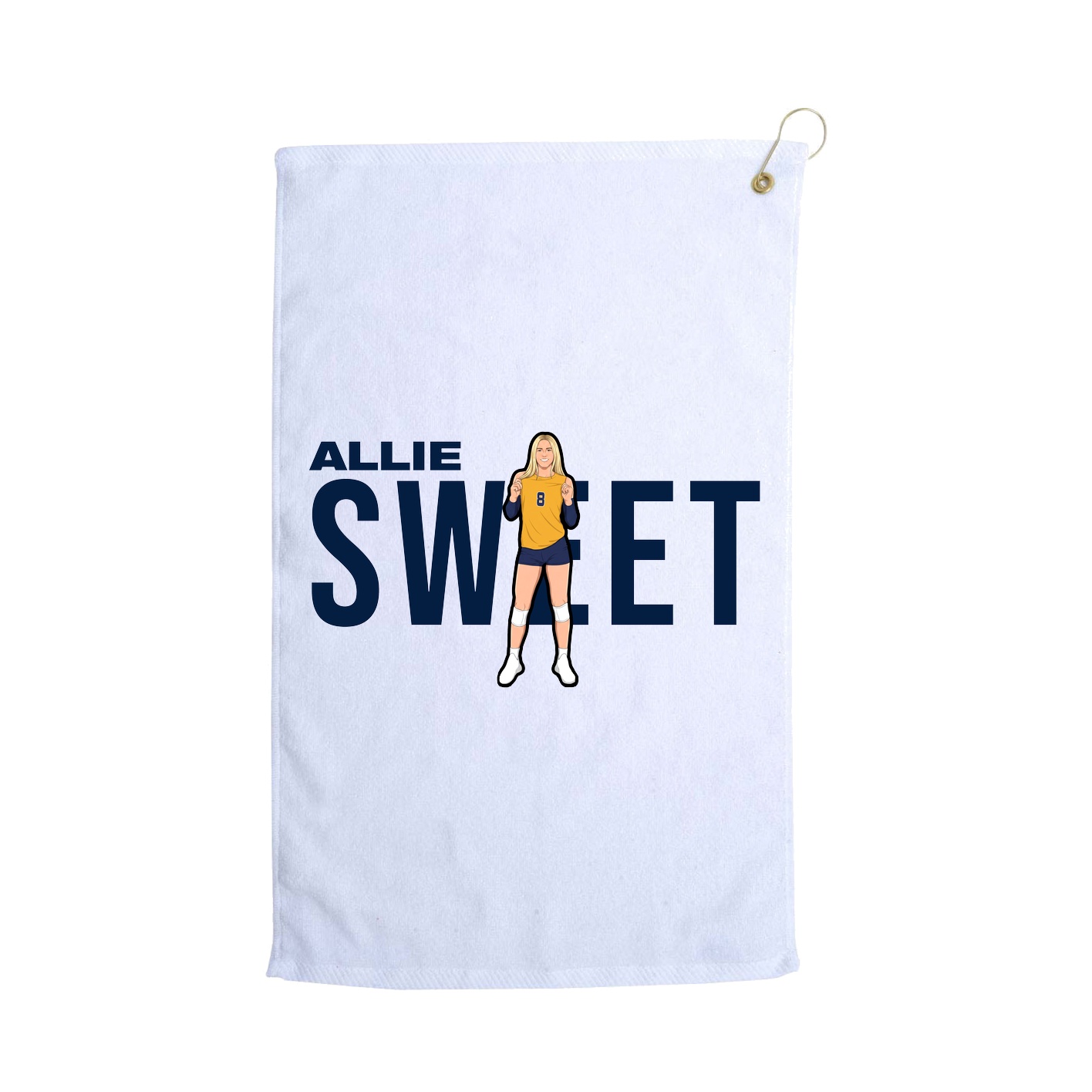Golf Towel — Player Name in White